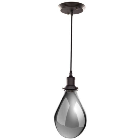 Lampe Suspension Design "Sancho" 25cm Gris (1/3)