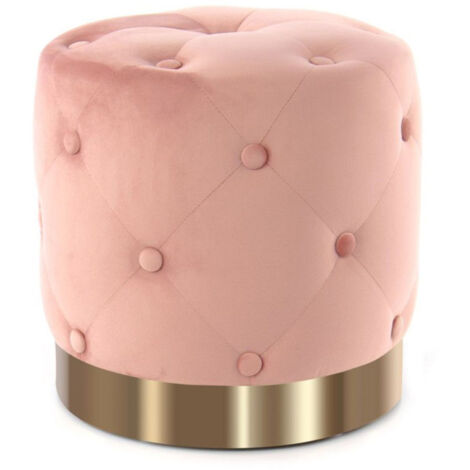 Pouf Rond Design "Piano" 40cm Rose (1/3)