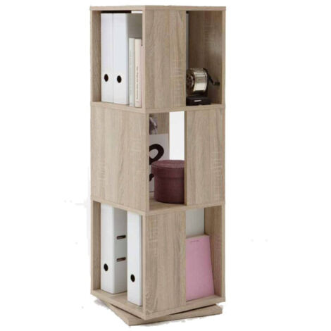 Étagère Pivotante "3 Compartiments" 108cm Chêne (1/2)