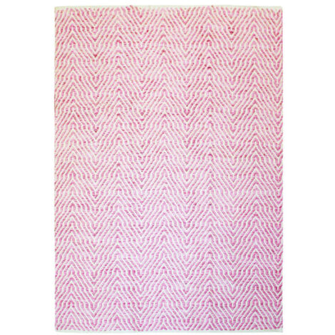 Tapis Rayé Fait Main "Aperitif" Rose 80 x 150 cm