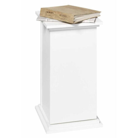 Étagère 2 Niveaux Vintage "Wyon" 57cm Blanc (1/4)