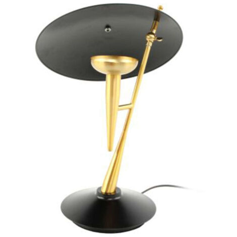 Lampe à Poser Design "Flyer" 50cm Noir & Or (1/4)