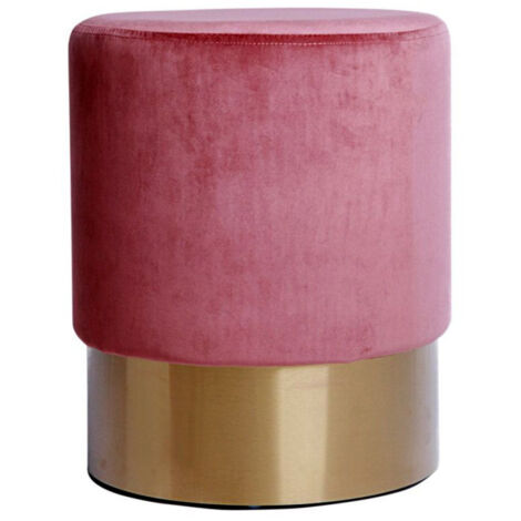 Pouf Rond Design "Nano" 42cm Rose Foncé (1/3)