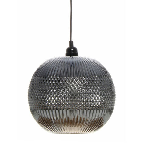 Lampe Suspension en Verre "Neptun" 26cm Argent (1/4)