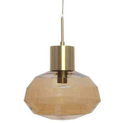 Lampe Suspension Design "Vince" 32cm Ambre (1/4)