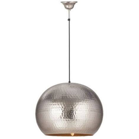 Lampe Suspension Design "Factory Style" 47cm Argent (1/2)