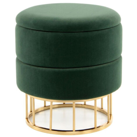 Pouf & Coffre de Rangement "Zéro" 41cm Vert (1/3)