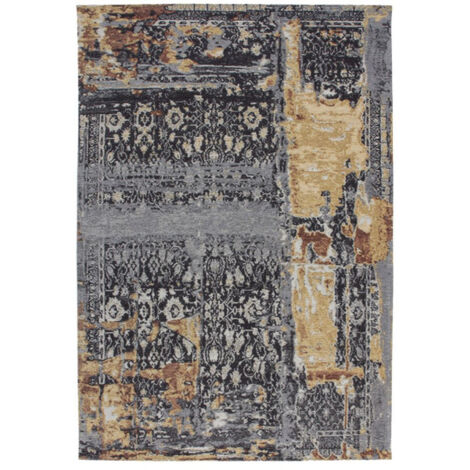 Tapis Jacquard à Poils Courts "Blaze" Bleu 75 x 150 cm (1/4)