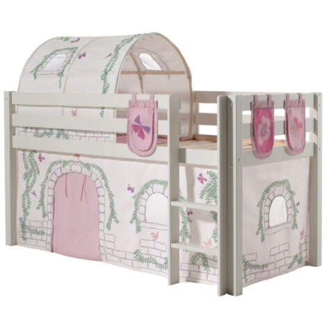Pack - Lit Enfant, Tente, Tunnel & 3 Pochettes "Pino Birdy" Blanc (1/5)