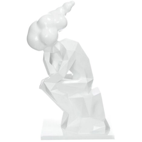 Statue Design "Sculpture Kenya" 47cm Blanc (1/4)