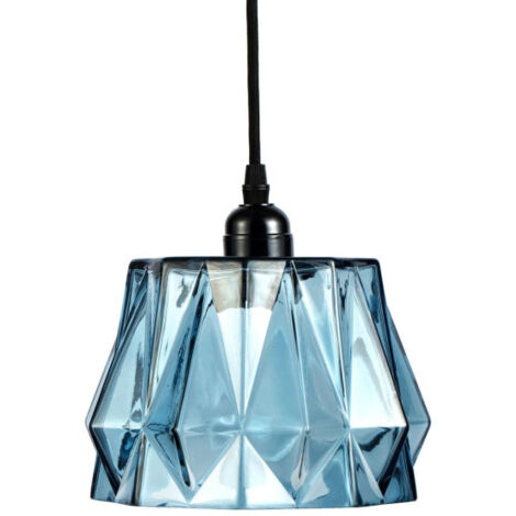 Lampe Suspension Déco "Aurea" 19cm Bleu (1/4)