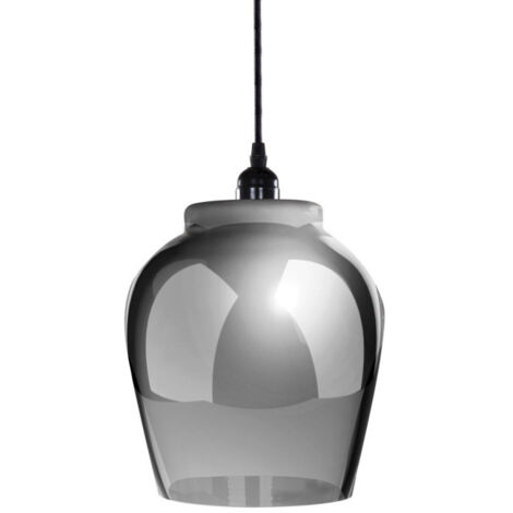 Lampe Suspension en Verre "Sombra" 29cm Noir (1/4)