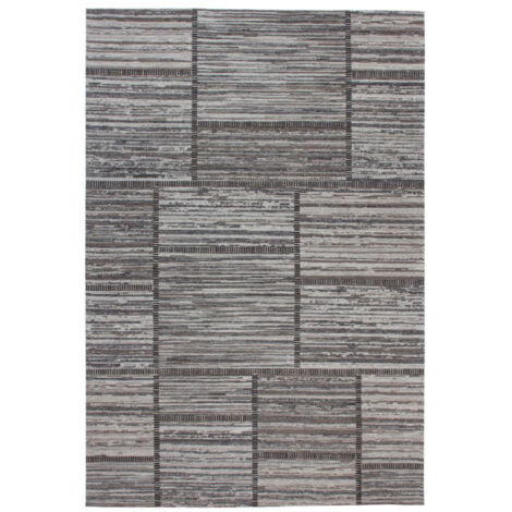 Tapis Imprimé Jacquard "Phoenix" Naturel & Gris 120 x 170 cm (1/4)