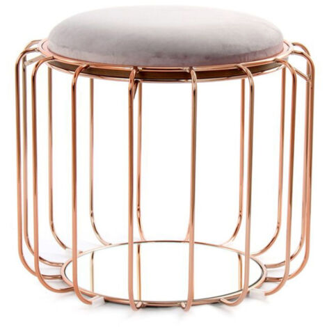 Pouf & Table d'Appoint "Comfortable" 50cm Violet Clair & Rose (1/3)