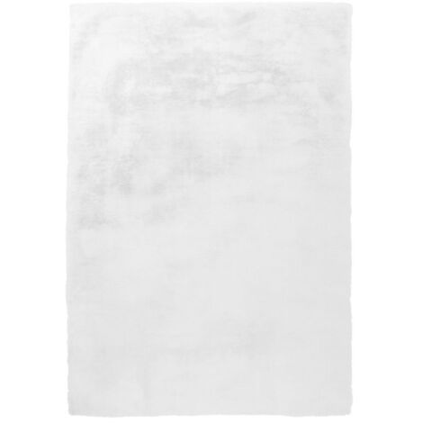 Tapis Tufté à la Main à Poils Longs "Rabbit" Blanc 120 x 170 cm (1/4)