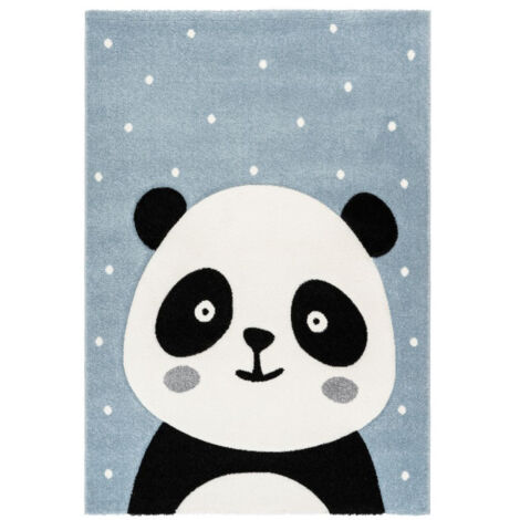Tapis de Chambre Enfant Panda "Madurra" Bleu 80 x 150 cm (1/4)