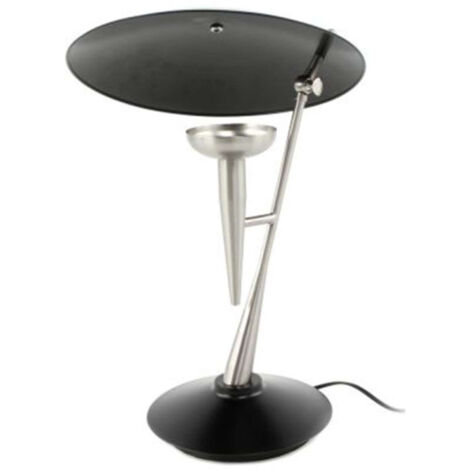 Lampe à Poser Design "Flyer" 50cm Noir & Argent (1/4)