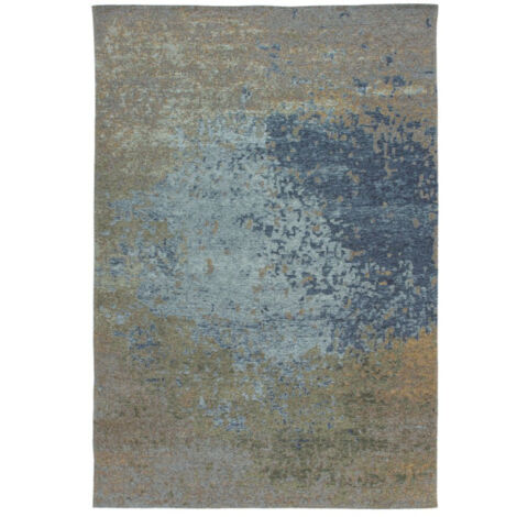 Tapis Vintage à Poils Courts "Blaze" Bleu 115 x 170 cm (1/4)