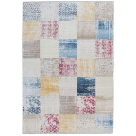 Tapis Tissé Imprimé Rétro "Antigua" Multicolore 120 x 170 cm (1/4)