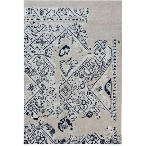 Tapis Imprimé Rétro "River" Gris & Noir 80 x 150 cm (1/4)
