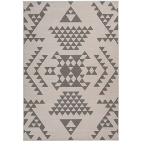 Tapis Ethnique à Poils Courts "Esperanto VI" Taupe 120 x 170 cm (1/4)
