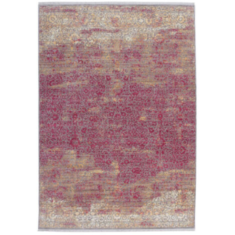 Tapis Vintage à Poils Courts "Antigua" Orange & Rouge 120 x 170 cm (1/4)