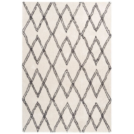 Tapis Tissé Géométrique "Orlando" Ivoire 200 x 290 cm (1/4)