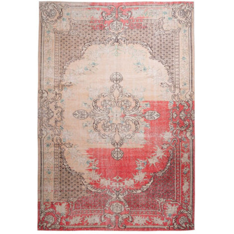 Tapis Imprimé Rétro Antique "Vintage" Rouge 200 x 290 cm (1/4)