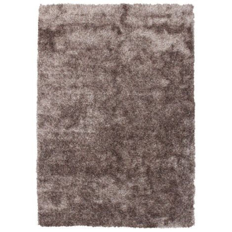 Tapis Shaggy Fait Main "Diamond" Taupe 120 x 170 cm (1/4)