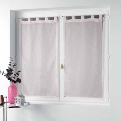Paire de Voilages "Orion" 60x90cm Rose (1/3)