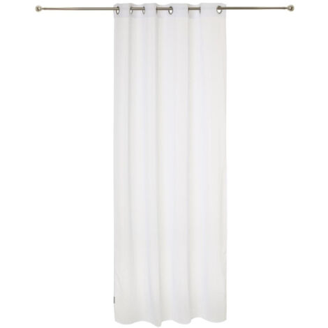 Rideau Voilage "Rayure" 140x240cm Blanc (1/4)