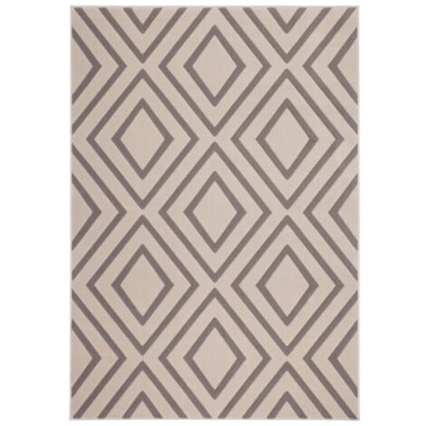 Tapis Imprimé à Poils Courts "Lina" Taupe 200 x 290 cm (1/4)