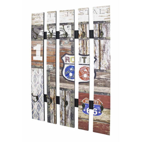 Patère Murale Vintage "Route" 100cm Naturel (1/2)