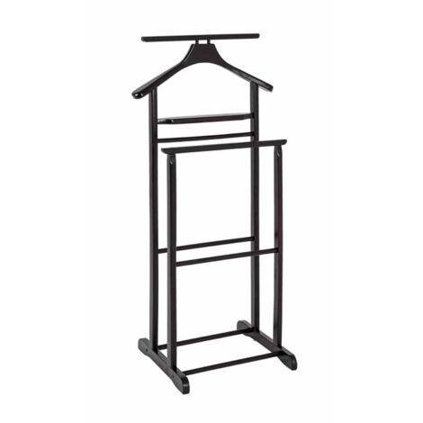 Valet de Chambre en Bois "Veoh" 102cm Marron Foncé