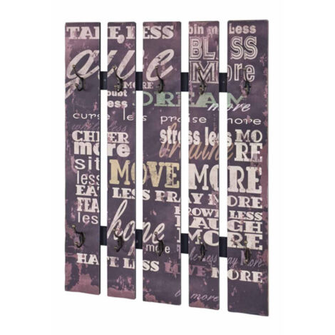 Patère Murale Vintage "Give" 100cm Violet (1/2)