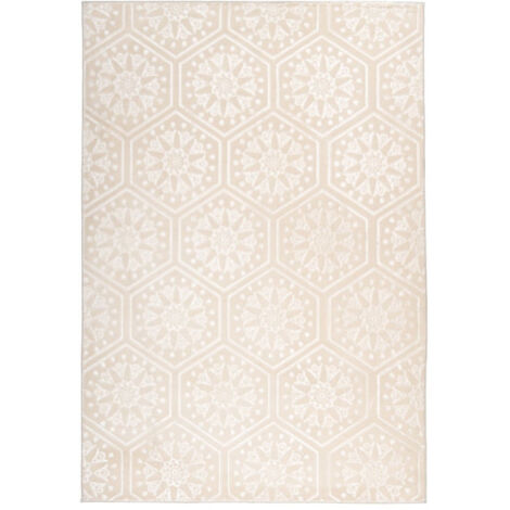 Tapis Moderne Fait Main "Monroe II" Crème 80 x 300 cm (1/4)
