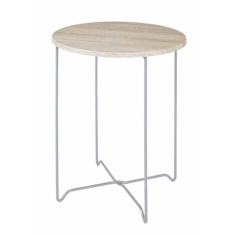 Table d'Appoint en Bois "Silky" 52cm Naturel (1/2)