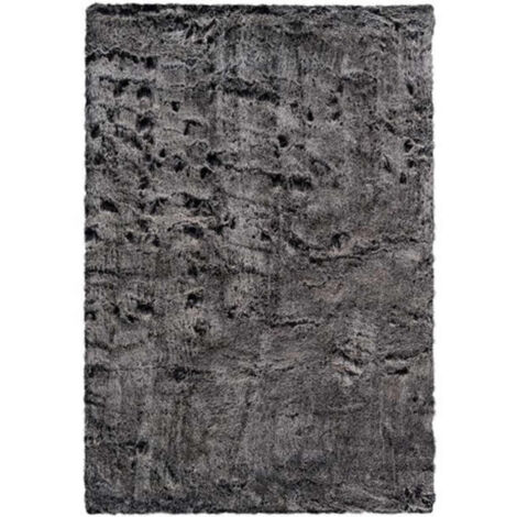 Tapis Imitation Fourrure à Poils Longs "Tender" Anthracite 80 x 150 cm (1/5)