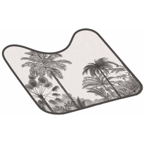 Tapis Contour WC "Cocoty" 45x45cm Noir & Blanc (1/2)