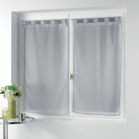 Paire de Voilages "Orion" 60x160cm Gris (1/3)