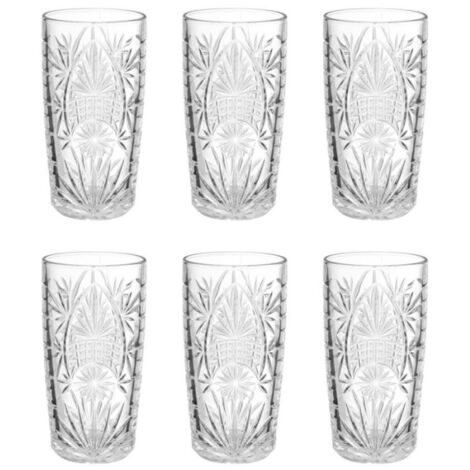 Lot de 6 Gobelets Hauts "Ayla" 35cl Transparent