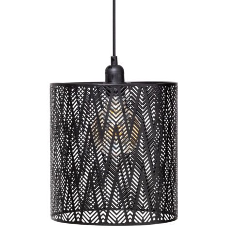 Lampe Suspension en Métal "Cota" 31cm Noir (1/3)
