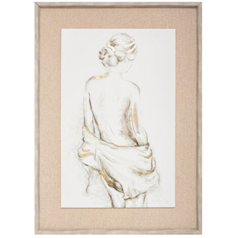 Toile Murale Imprimée "Nu" 52x72cm Gris