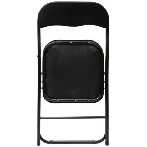 Chaise Pliante en Velours "Basic" 79cm Noir