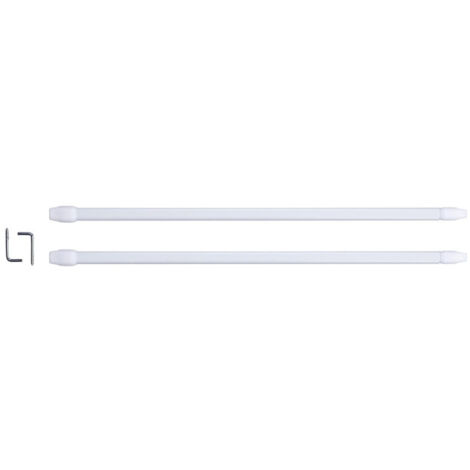 Lot de 2 Tringles Extensibles "Paio" 50-80cm Blanc (1/2)