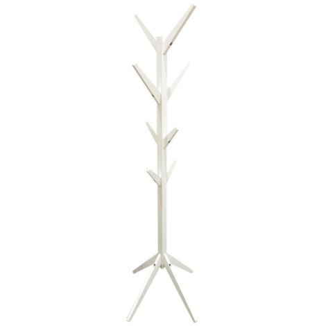 Porte-Manteau en Bois "Arbuste" 177cm Blanc (1/2)