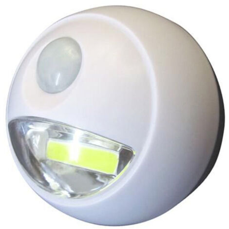 Lampe Led Détecteur de Mouvement "Cob" 8cm Blanc (1/3)