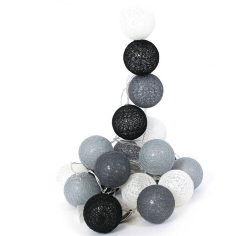 Guirlande Lumineuse à Led "10 Boules" 175cm Gris (1/4)