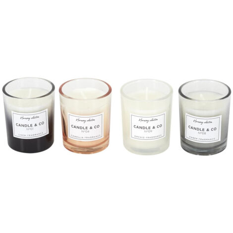 Lot de 4 Bougies Parfumées "Harmony" 6cm Multicolore (1/4)