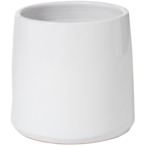 Paris Prix – Cache-pot en céramique 24,5cm blanc – Résistant aux chocs – Design moderne pour intérieur – Poids 3,28kg